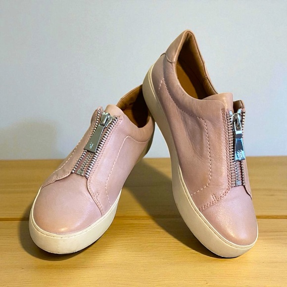 Frye Lena leather zip up sneakers pink - Picture 1 of 6